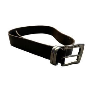 Perry Ellis Men’s Chocolate Brown Rawhide Belt 36” Buckle - End notches at 29-33